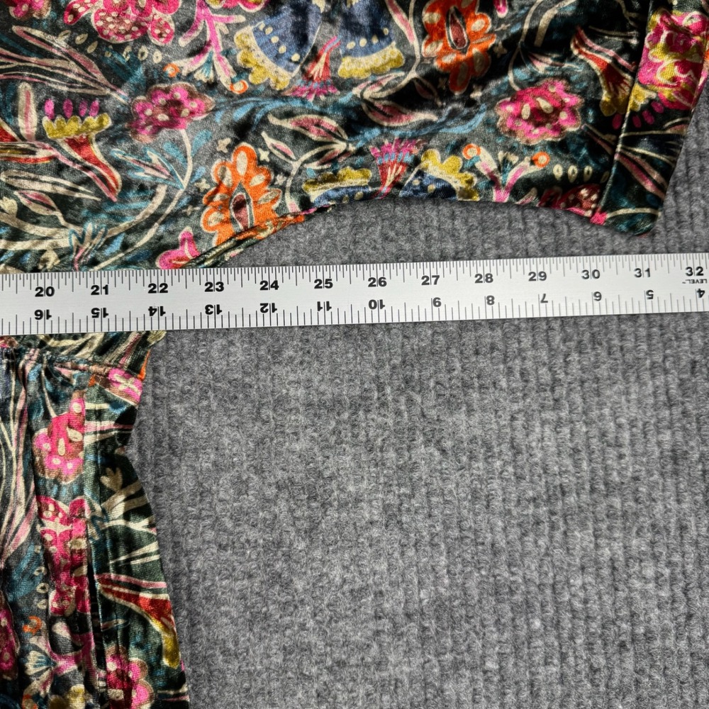 Natural Life Dress Womens L Velvet Floral Empire Waist Fairy Grunge Boho Artsy - Picture 9 of 10